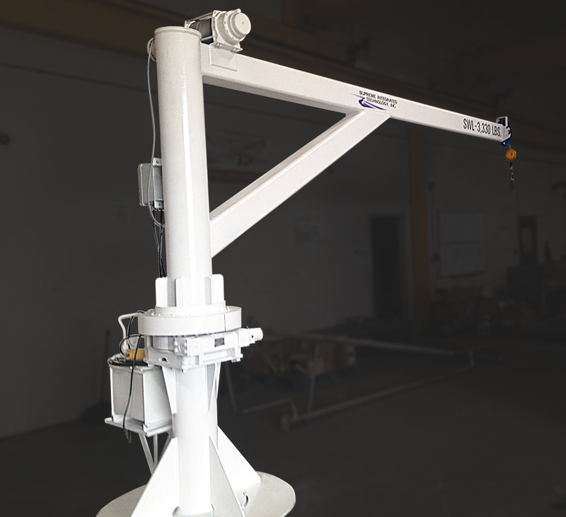 Columbia Jib Crane Hoists Provide Material Handling Solution in Caustic