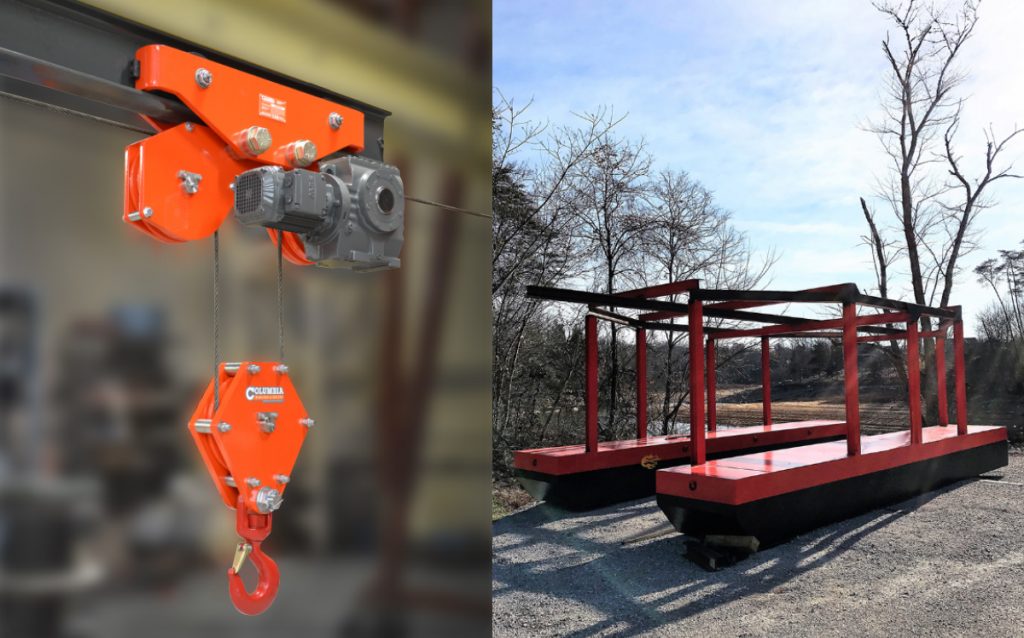 Columbia HL12000-4A17-L-02 AC Electric Pump Hoist with Motorized 15-ton Hammerhead Trolley