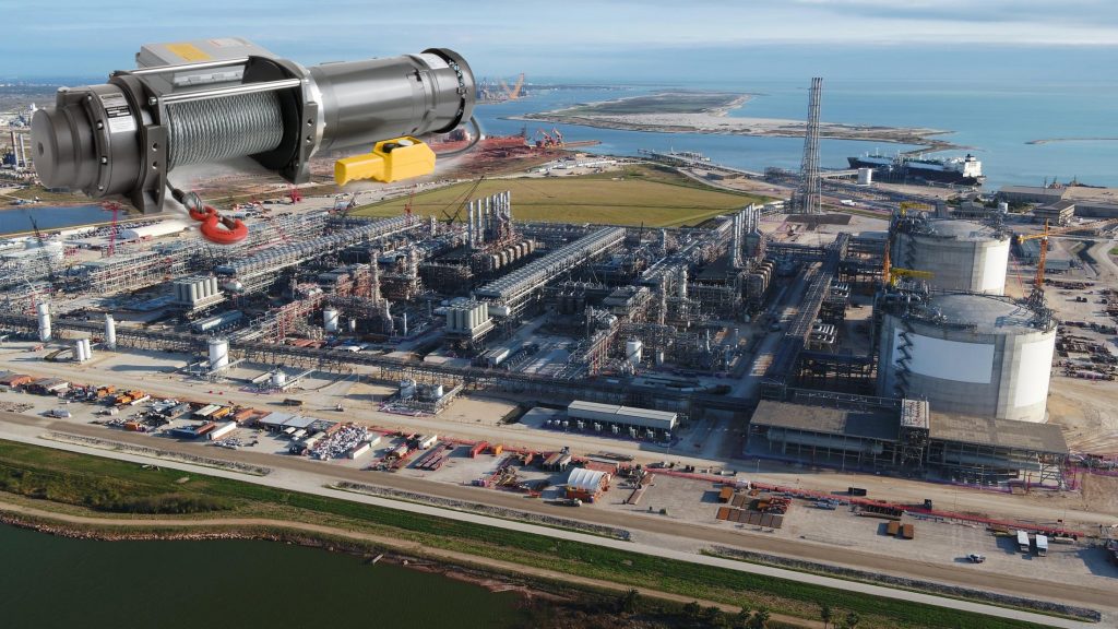Columbia HG2750-P-02 Pneumatic (Air Tugger) Hoist in a LNG Facility