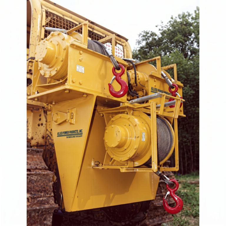 Line Sagging Winch -3-Drum hydraulic line sagging winch package for a "D8" size dozer